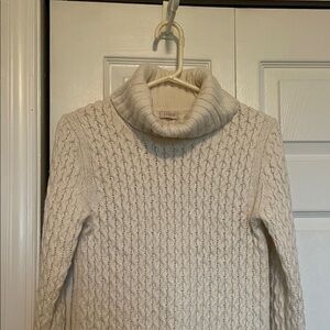 J.Crew Ivory/cream Cable Knit Turtleneck Sweater Sz XS